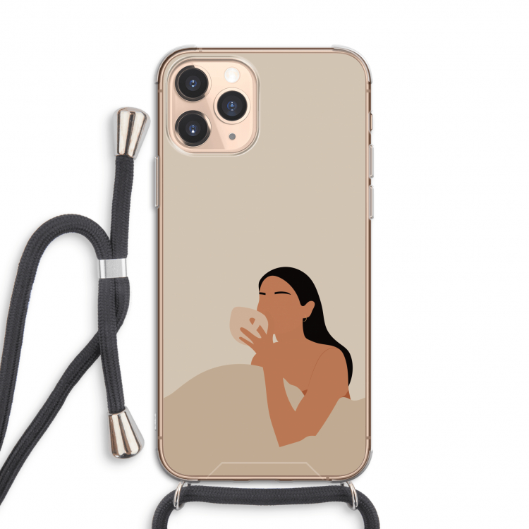 Fresh coffee: iPhone 11 Pro Transparant Hoesje met koord