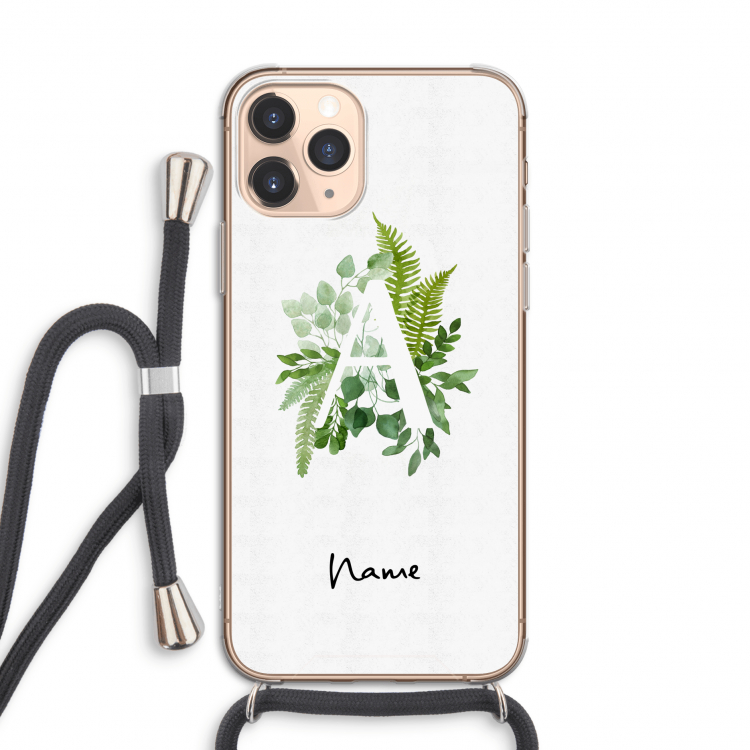 Green Brush: iPhone 11 Pro Transparant Hoesje met koord