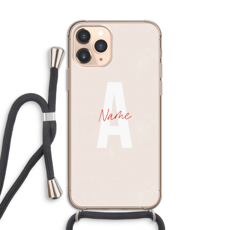 Strawberry Milkshake: iPhone 11 Pro Transparant Hoesje met koord