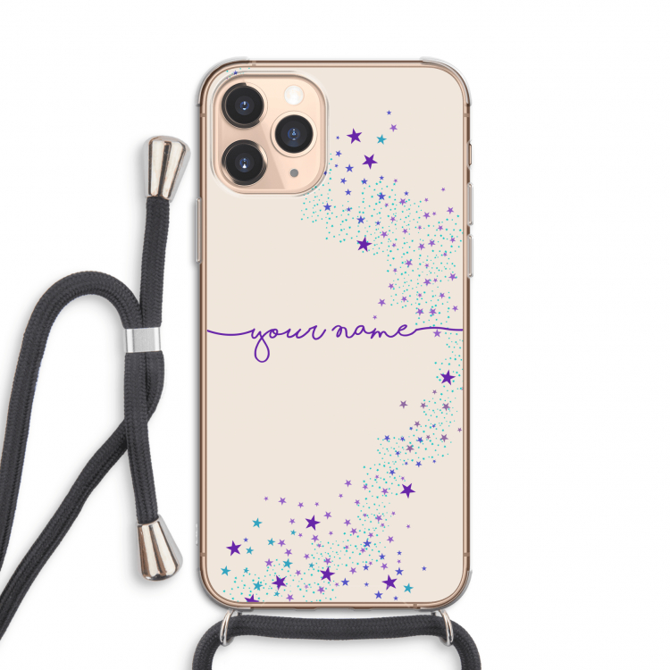 Sterren: iPhone 11 Pro Transparant Hoesje met koord