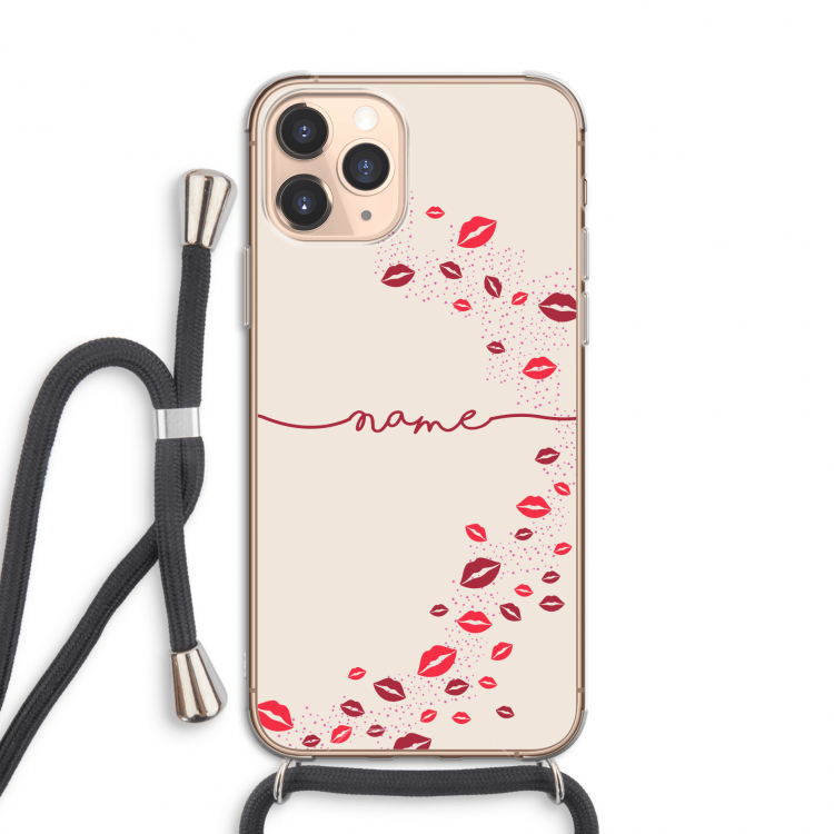 Kusjes: iPhone 11 Pro Transparant Hoesje met koord