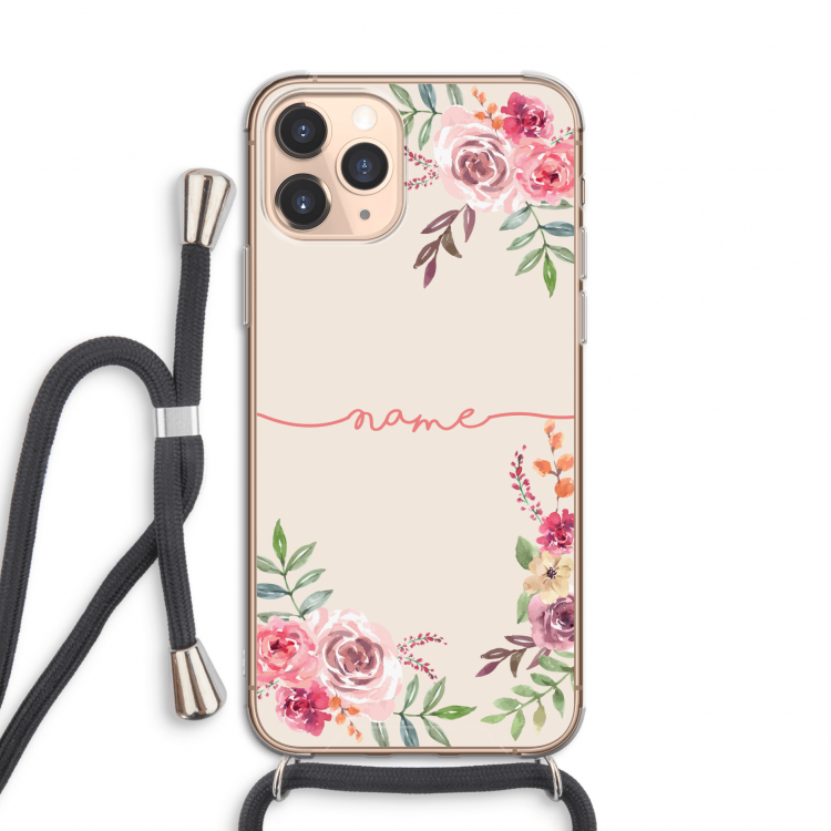 Rozen: iPhone 11 Pro Transparant Hoesje met koord