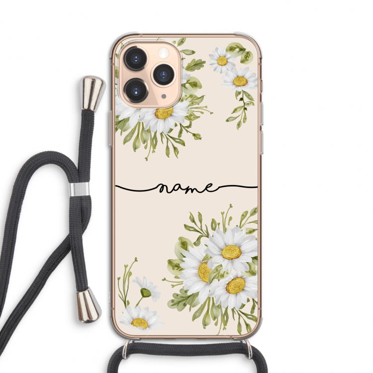 Daisies: iPhone 11 Pro Transparant Hoesje met koord