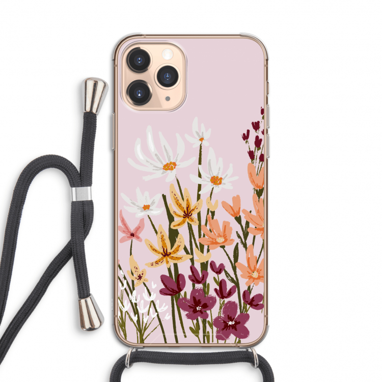 Painted wildflowers: iPhone 11 Pro Transparant Hoesje met koord