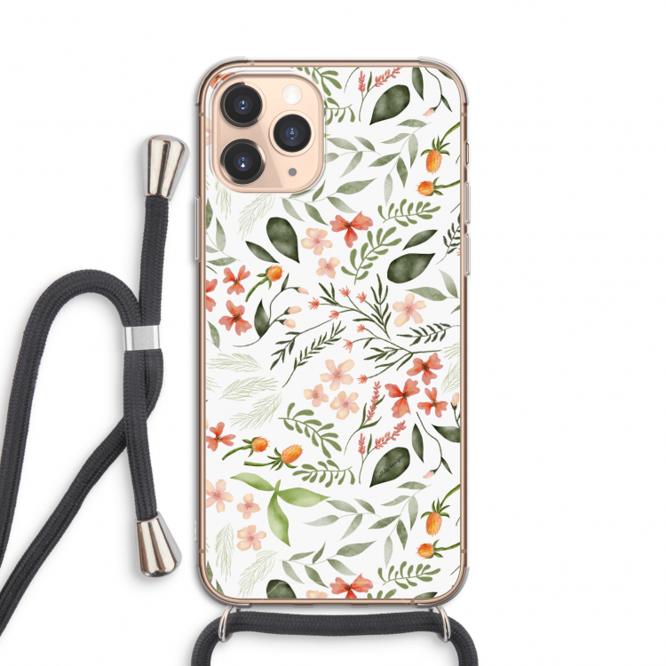Sweet little flowers: iPhone 11 Pro Transparant Hoesje met koord