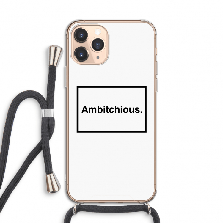 Ambitchious: iPhone 11 Pro Transparant Hoesje met koord