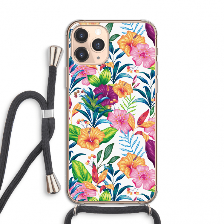 Tropisch 2: iPhone 11 Pro Transparant Hoesje met koord