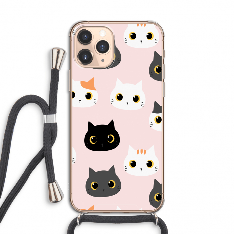 Katten: iPhone 11 Pro Transparant Hoesje met koord