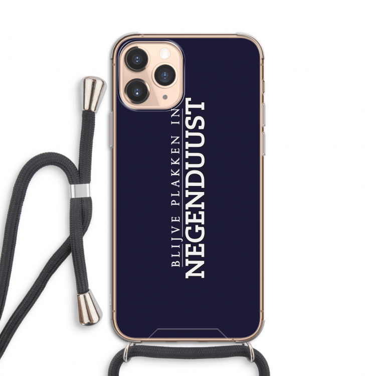 Blijve plakken in Negenduust: iPhone 11 Pro Transparant Hoesje met koord