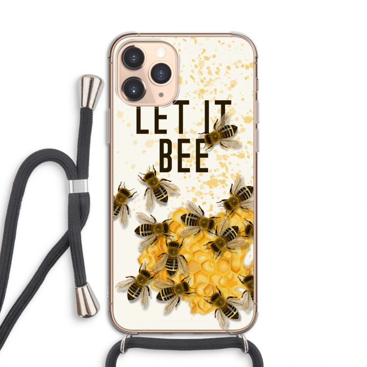 Let it bee: iPhone 11 Pro Transparant Hoesje met koord