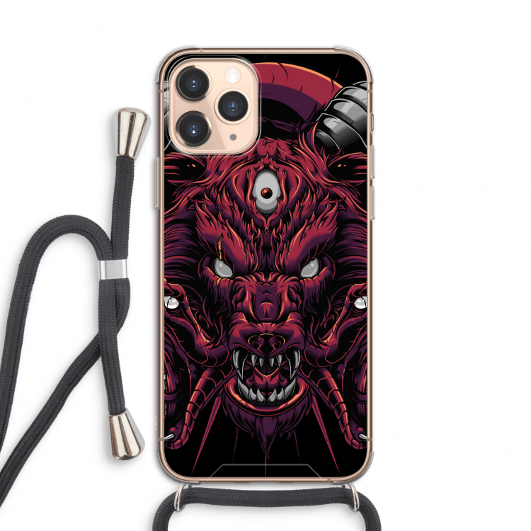 Hell Hound and Serpents: iPhone 11 Pro Transparant Hoesje met koord