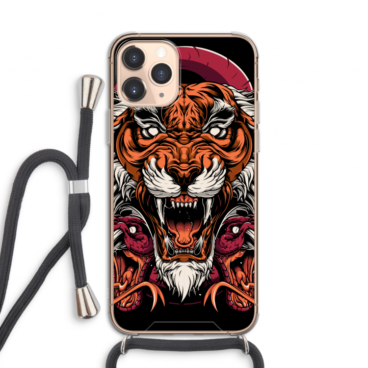 Tiger and Rattlesnakes: iPhone 11 Pro Transparant Hoesje met koord