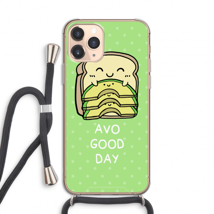 Avo Good Day: iPhone 11 Pro Transparant Hoesje met koord