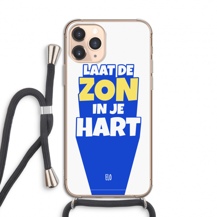 Laat de zon in je hart: iPhone 11 Pro Transparant Hoesje met koord