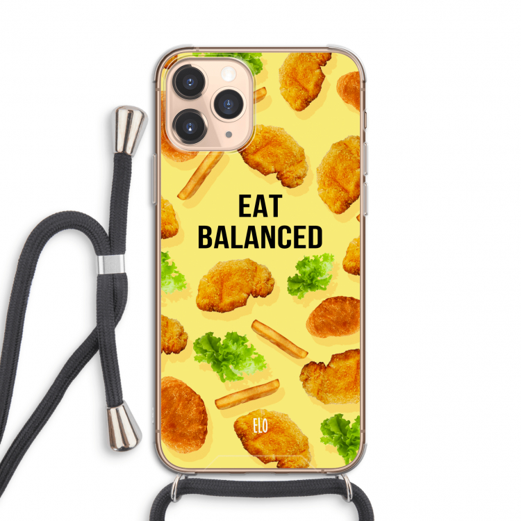 Eat Balanced: iPhone 11 Pro Transparant Hoesje met koord
