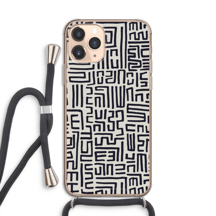 Moroccan Print: iPhone 11 Pro Transparant Hoesje met koord
