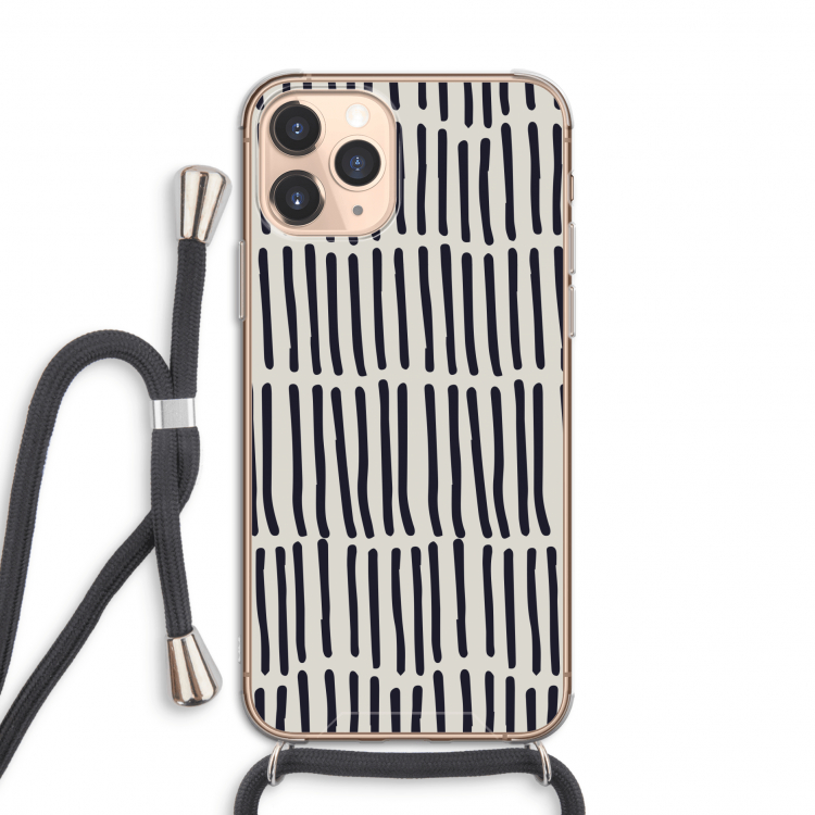 Moroccan stripes: iPhone 11 Pro Transparant Hoesje met koord