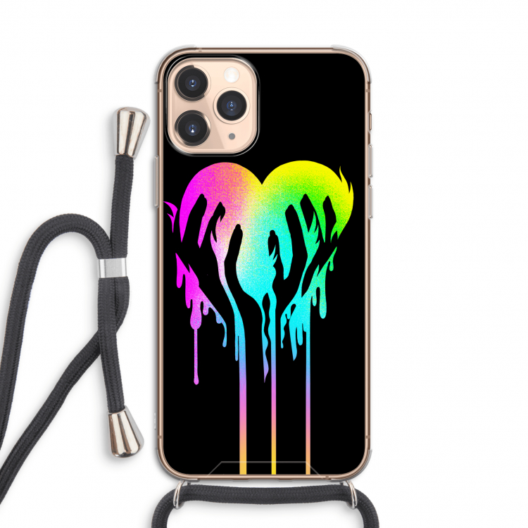 Hold My Heart: iPhone 11 Pro Transparant Hoesje met koord