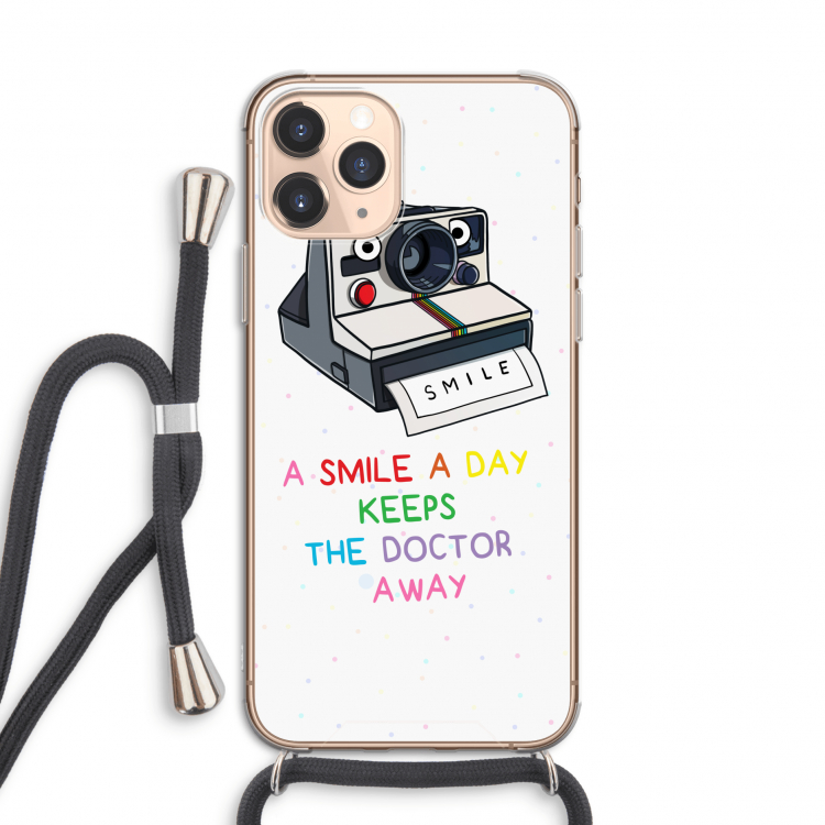 Smile: iPhone 11 Pro Transparant Hoesje met koord