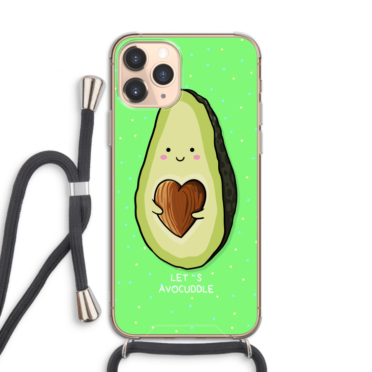 Avocuddle: iPhone 11 Pro Transparant Hoesje met koord