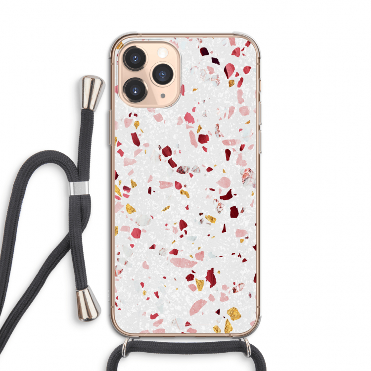 Terrazzo N°9: iPhone 11 Pro Transparant Hoesje met koord