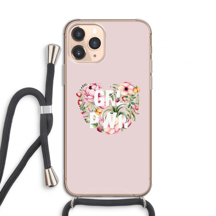 GRL PWR Flower: iPhone 11 Pro Transparant Hoesje met koord