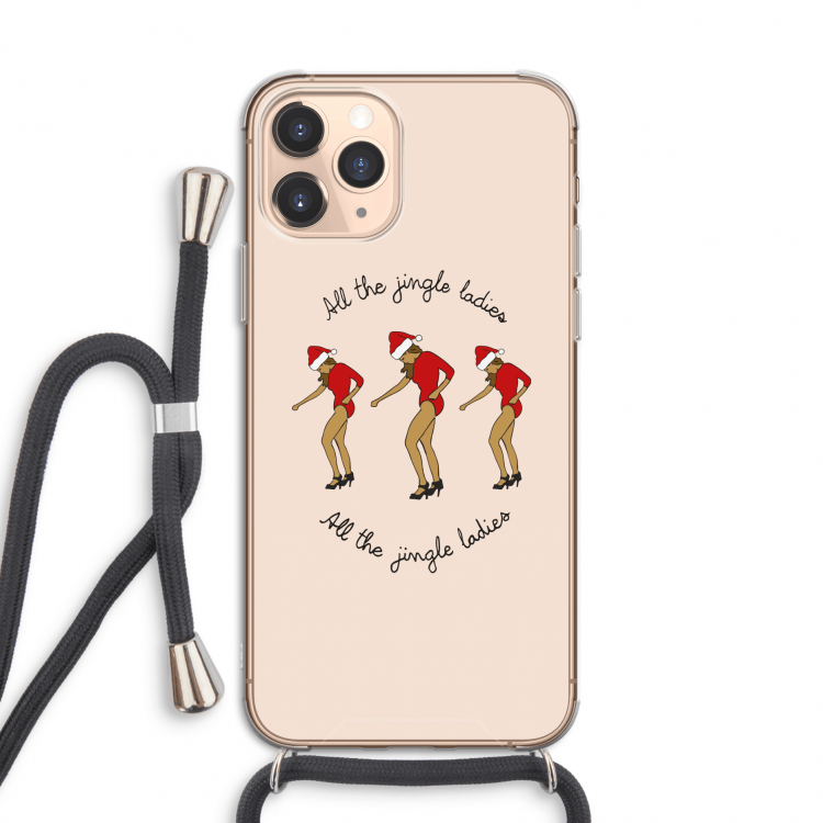 Jingle Ladies: iPhone 11 Pro Transparant Hoesje met koord