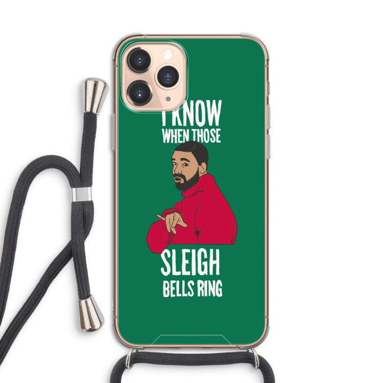 Sleigh Bells Ring: iPhone 11 Pro Transparant Hoesje met koord