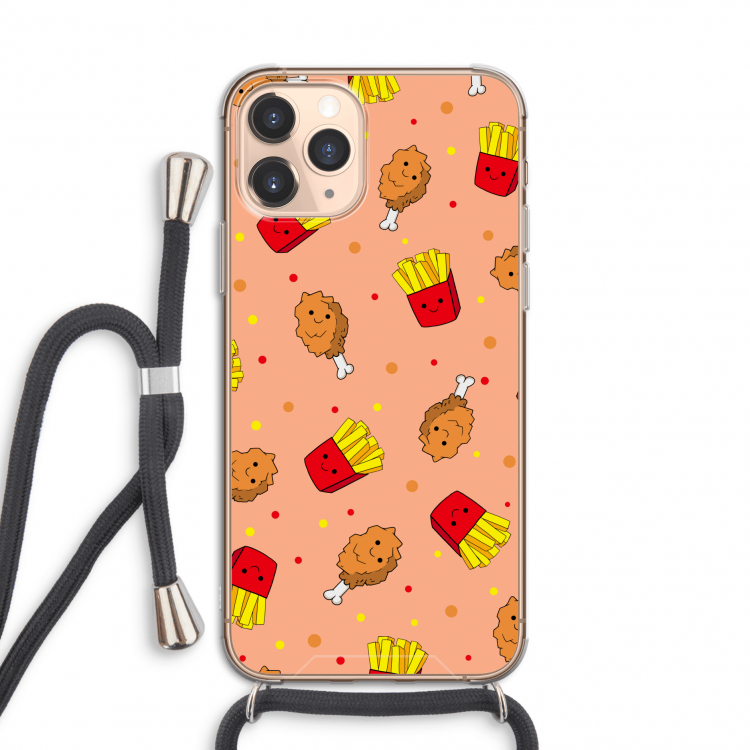 Chicken 'n Fries: iPhone 11 Pro Transparant Hoesje met koord