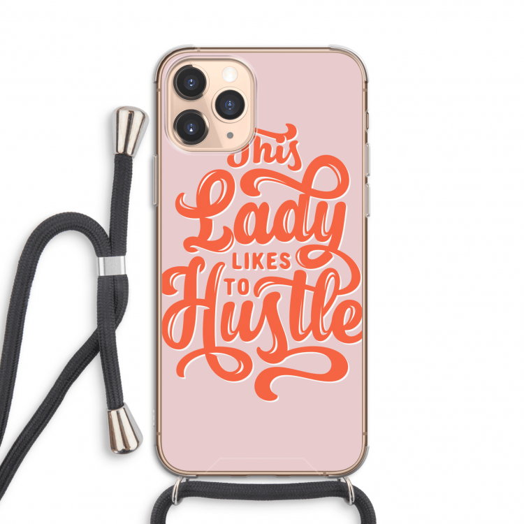 Hustle Lady: iPhone 11 Pro Transparant Hoesje met koord