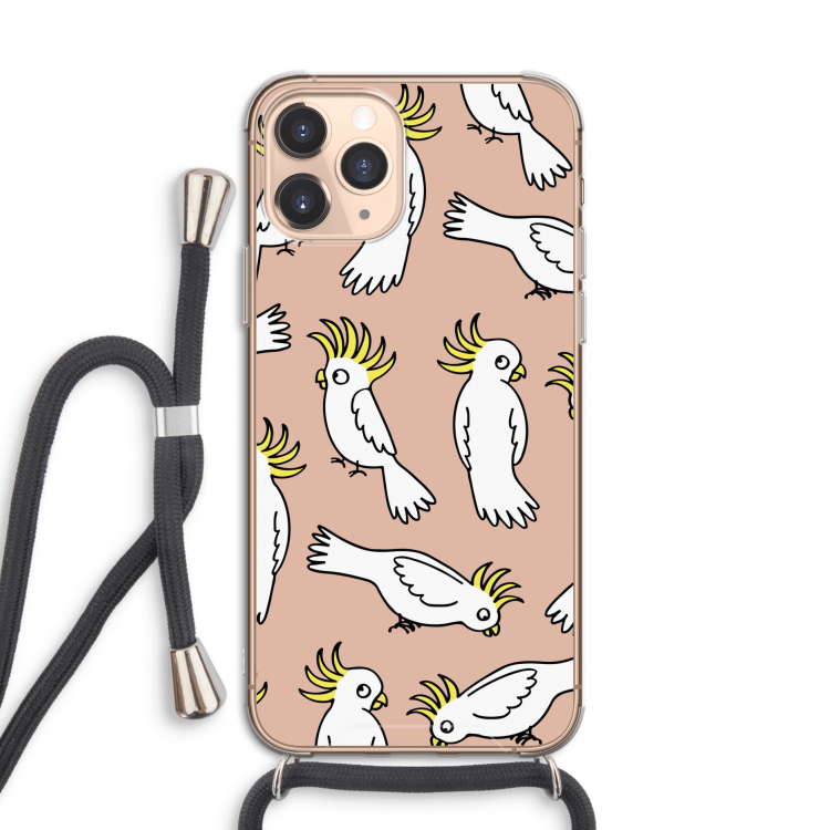 Papegaai: iPhone 11 Pro Transparant Hoesje met koord