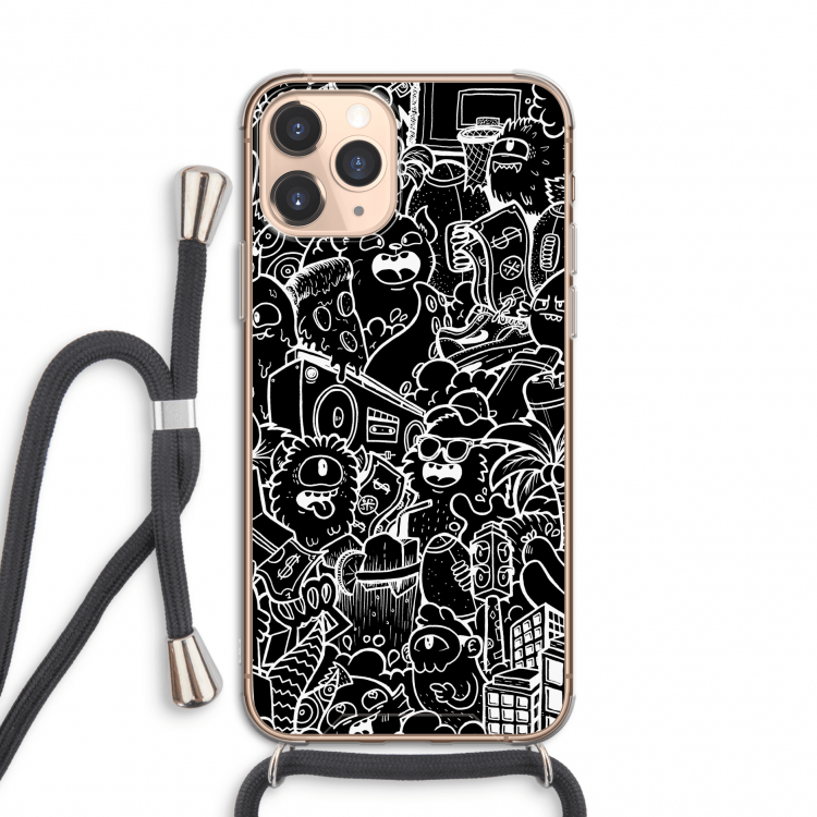 Vexx Black City : iPhone 11 Pro Transparant Hoesje met koord