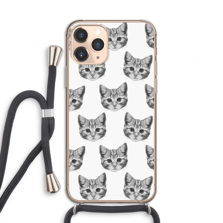 Kitten: iPhone 11 Pro Transparant Hoesje met koord