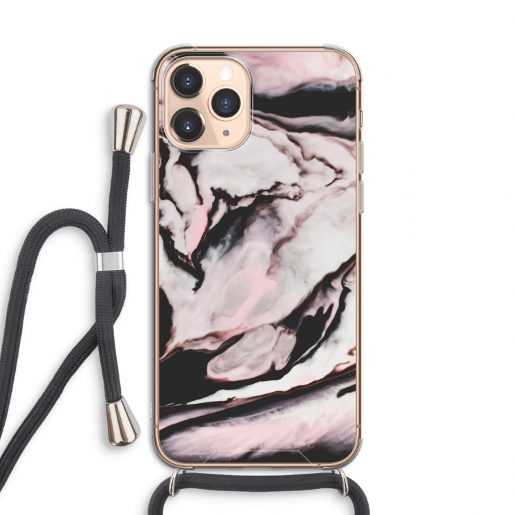 Roze stroom: iPhone 11 Pro Transparant Hoesje met koord