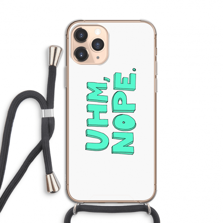 UHM, NOPE.: iPhone 11 Pro Transparant Hoesje met koord