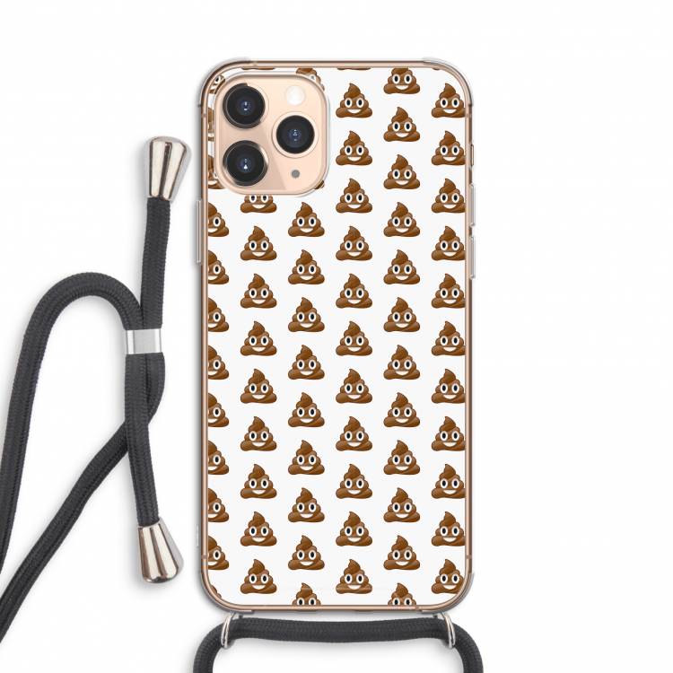 Poop emoji: iPhone 11 Pro Transparant Hoesje met koord