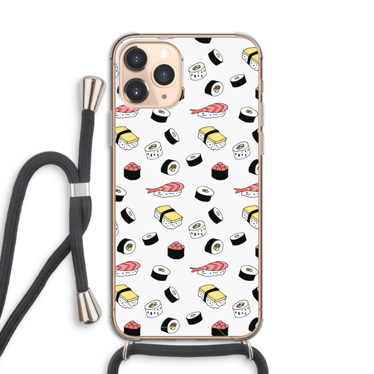Sushi time: iPhone 11 Pro Transparant Hoesje met koord