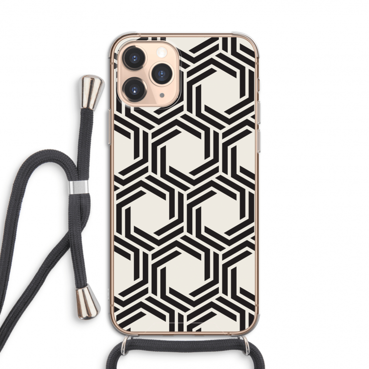 Geometrisch patroon: iPhone 11 Pro Transparant Hoesje met koord