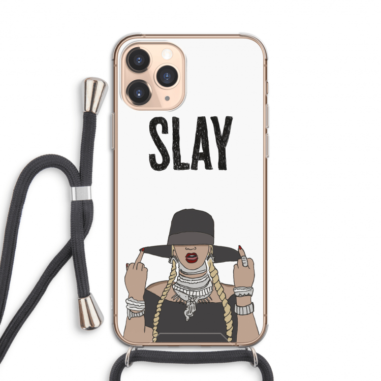 Slay All Day: iPhone 11 Pro Transparant Hoesje met koord