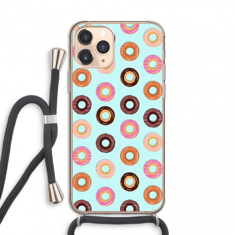 Donuts: iPhone 11 Pro Transparant Hoesje met koord