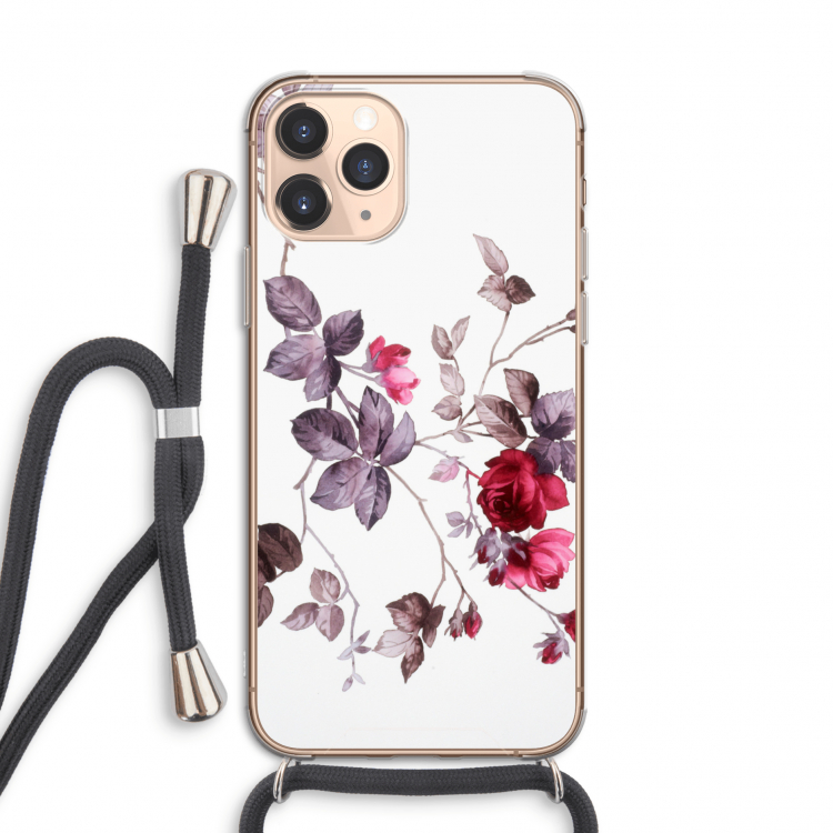 Mooie bloemen: iPhone 11 Pro Transparant Hoesje met koord