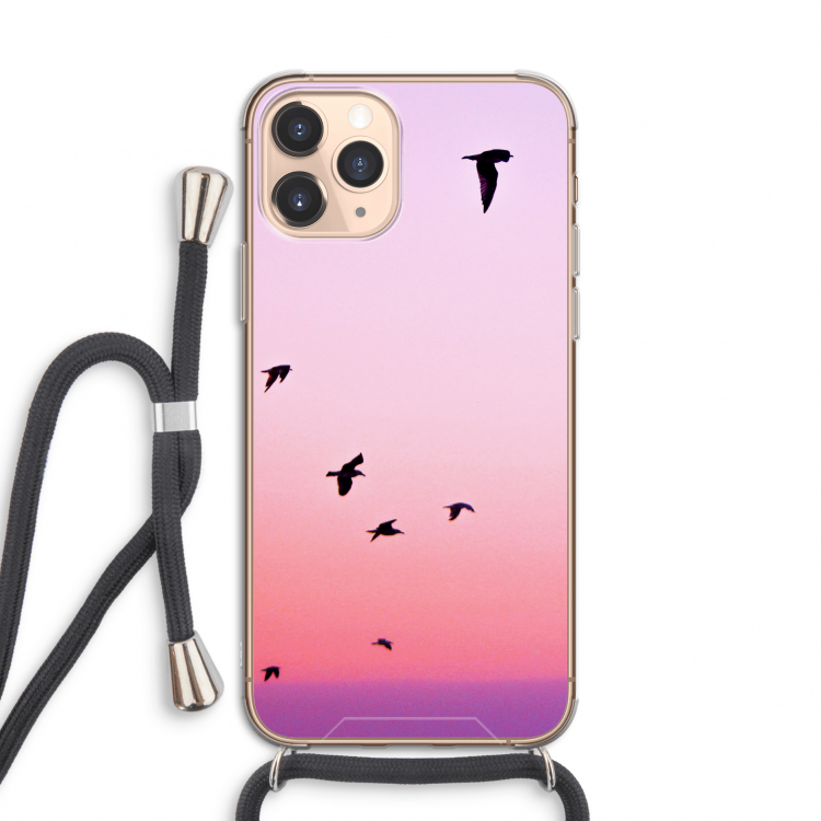 Fly away: iPhone 11 Pro Transparant Hoesje met koord