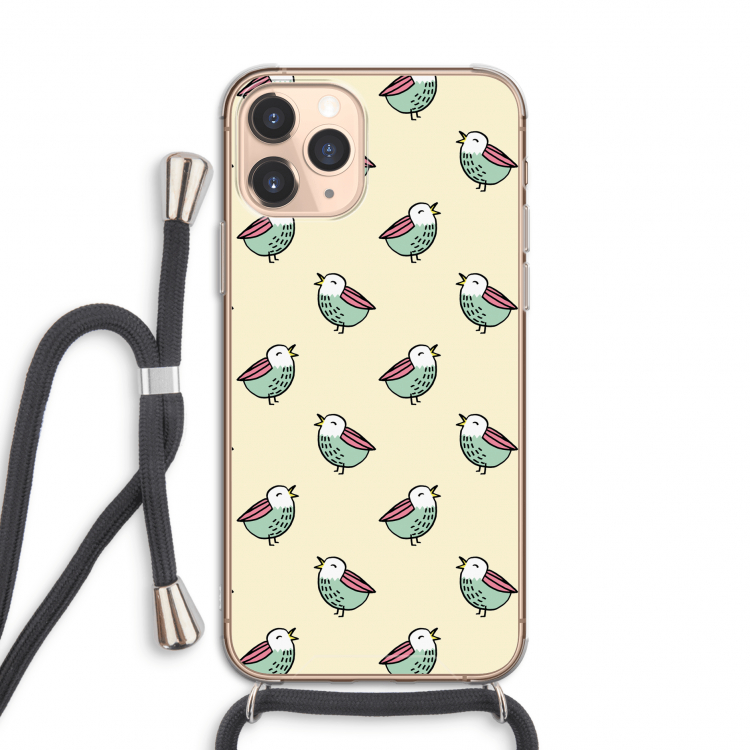 Vogeltjes: iPhone 11 Pro Transparant Hoesje met koord