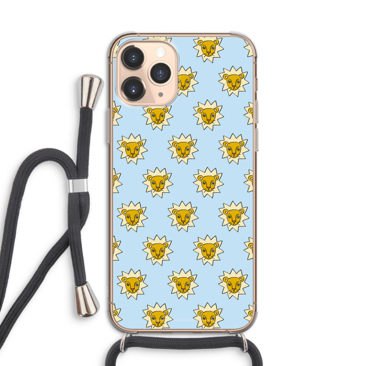 Leeuwenkoppen: iPhone 11 Pro Transparant Hoesje met koord