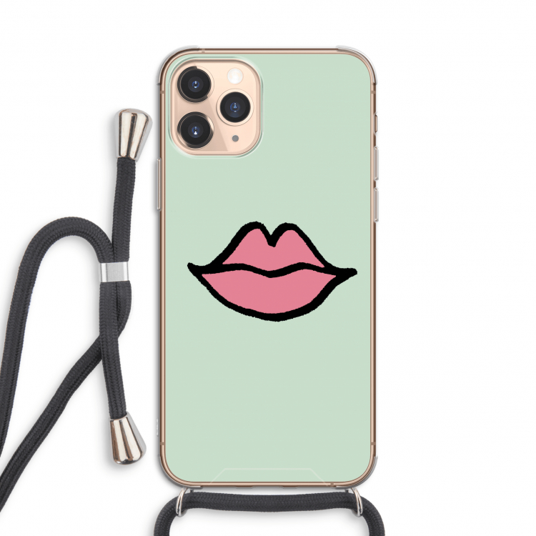 Kusje: iPhone 11 Pro Transparant Hoesje met koord