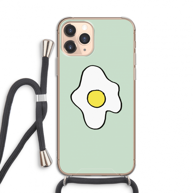 Spiegelei: iPhone 11 Pro Transparant Hoesje met koord
