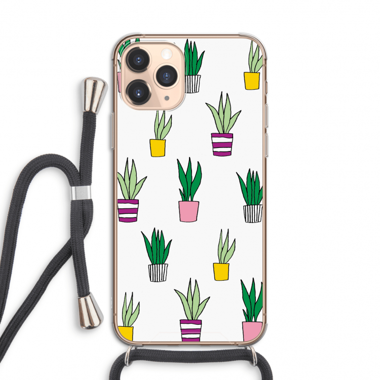 Sanseveria: iPhone 11 Pro Transparant Hoesje met koord