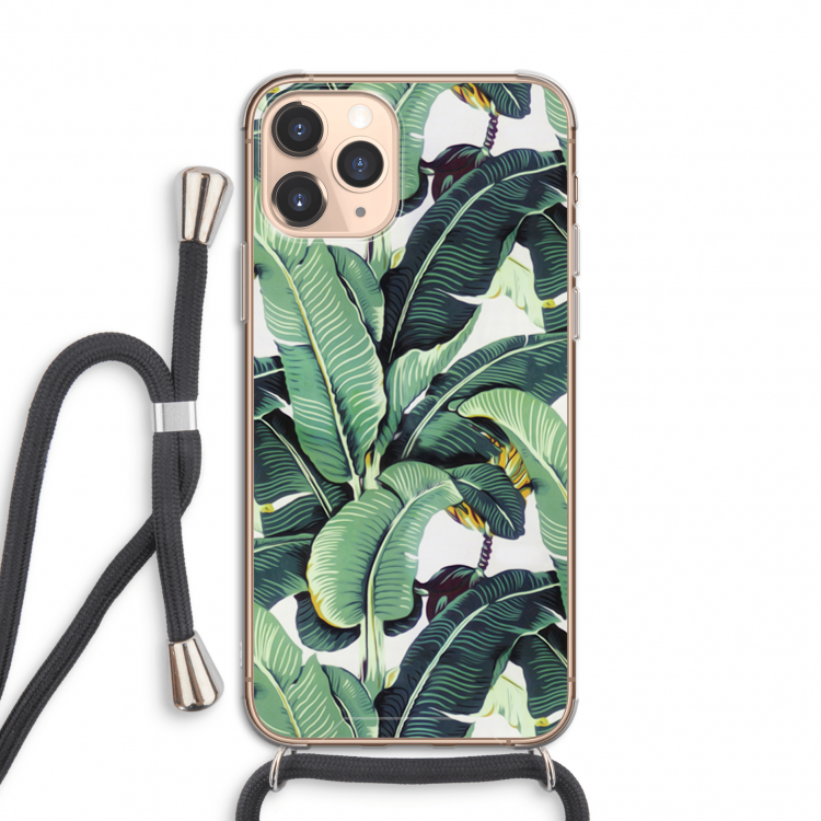Bananenbladeren: iPhone 11 Pro Transparant Hoesje met koord