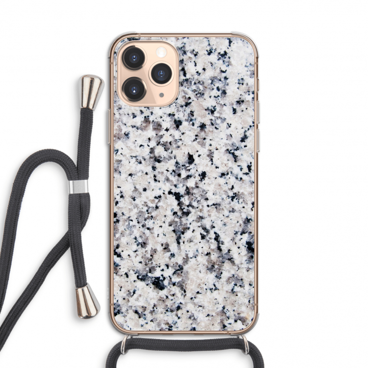 Gespikkelde marmer: iPhone 11 Pro Transparant Hoesje met koord