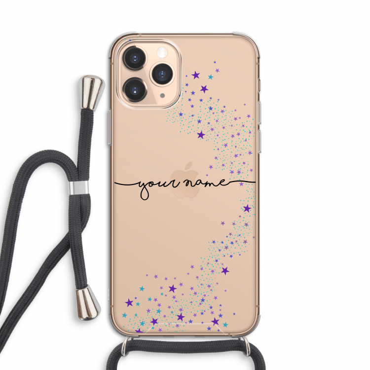 Sterren: iPhone 11 Pro Transparant Hoesje met koord